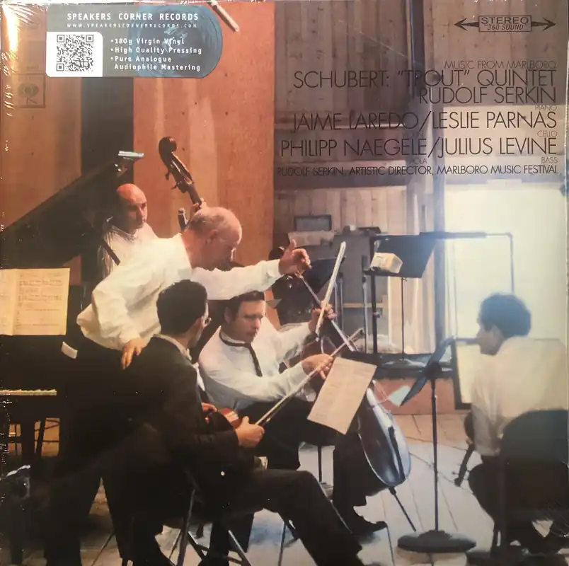 Fan Favorite Rudolf Serkin / Jaime Laredo / Leslie Parnas / Philipp Naegele / Julius Levine ‎– Schubert: "Trout" Quintet (1968) - New Lp Record 2013 CBS Speakers Corner Europe Import 180 gram Vinyl - Classical