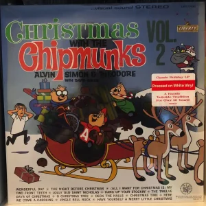 Big Sale The Chipmunks : Alvin, Simon & Theodore With David Seville ‎– Christmas With The Chipmunks Vol. 2 ) (1963) - New Lp Record 2018 Liberty USA White Vinyl & Foil Cover - Holiday / Children's