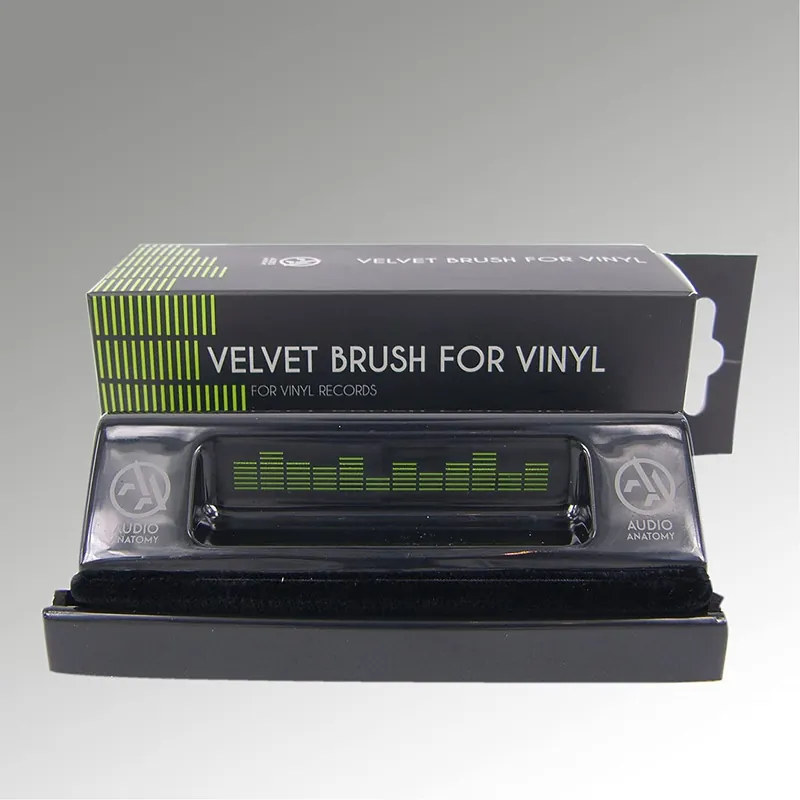 Audio Anatomy Velvet Vinyl Record Cleaning Brush New Black Handmade