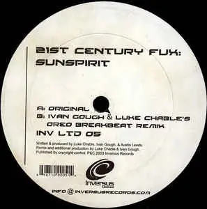 Get Yours 21st Century Fux ‎– Sunspirit - Mint- 12" Single Record - 2003 USA Inversus Vinyl - Progressive House / Trance
